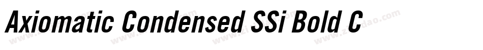 Axiomatic Condensed SSi Bold Condensed字体转换